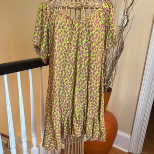 By Coco green and pink dress Made in Italy